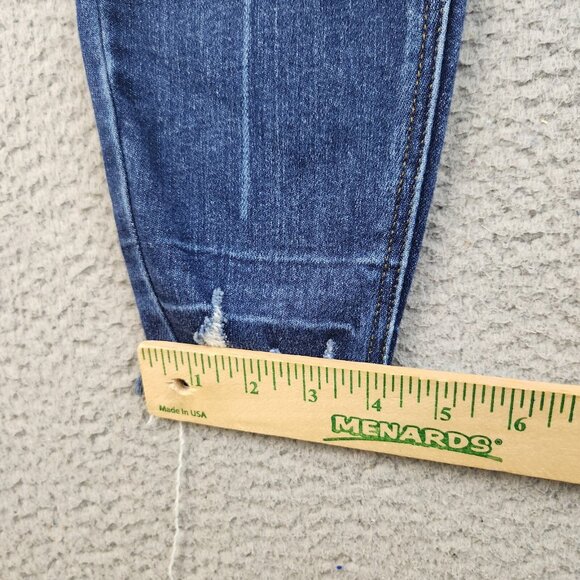 Kancan Women’s Size 5/26 Maria High Rise Ankle Skinny Jeans Medium Wash Raw Hem - Picture 7 of 13
